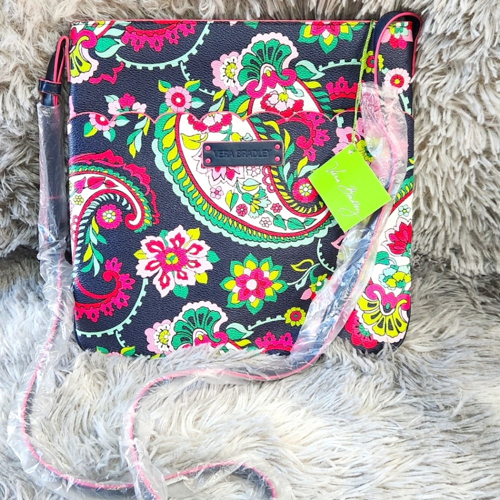 Vera Bradley Slim Hipster Petal Paisley Bag 11x11 NWT